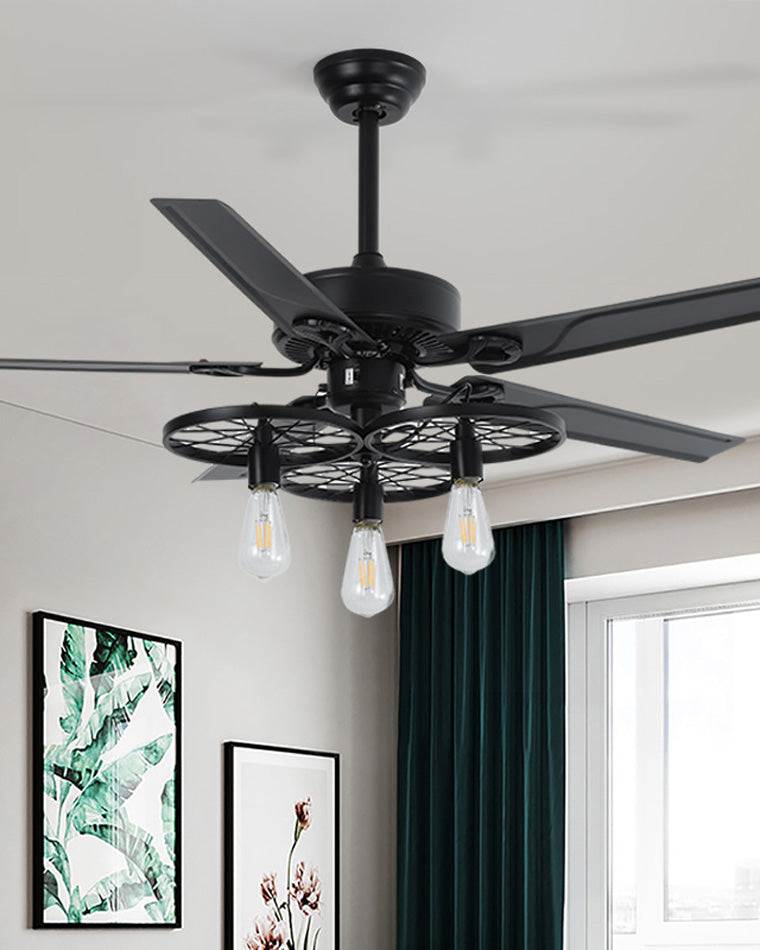 WOMO 52" Industrial Ceiling Fan Chandelier-WM5023