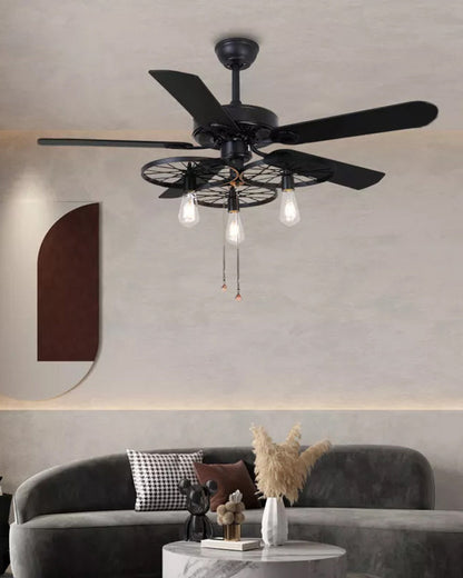 WOMO 52" Industrial Ceiling Fan Chandelier-WM5023