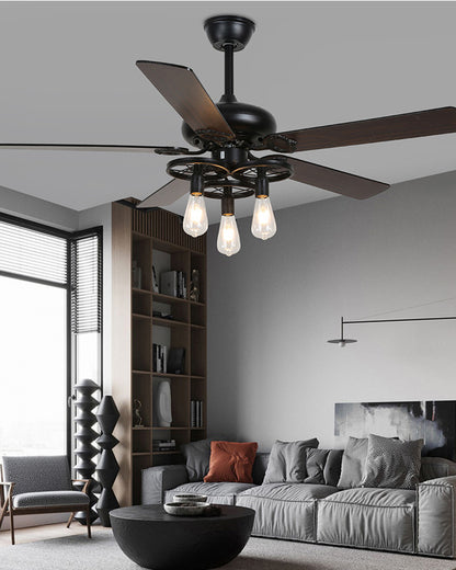 WOMO 52" Industrial Ceiling Fan Lamp-WM5070