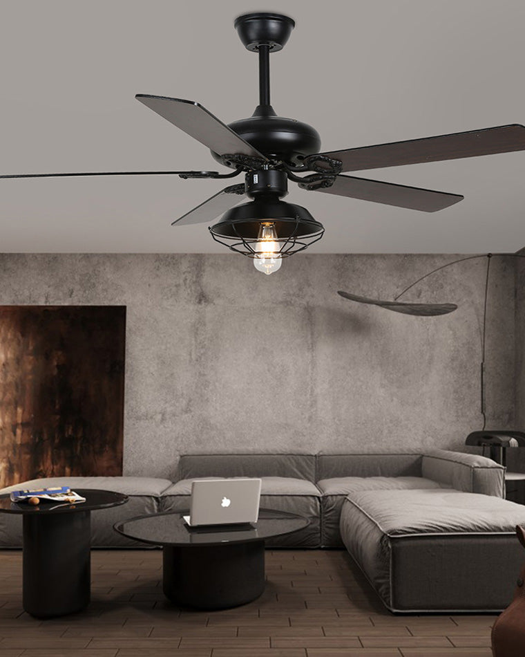 WOMO 52" Industrial Ceiling Fan Lamp-WM5070