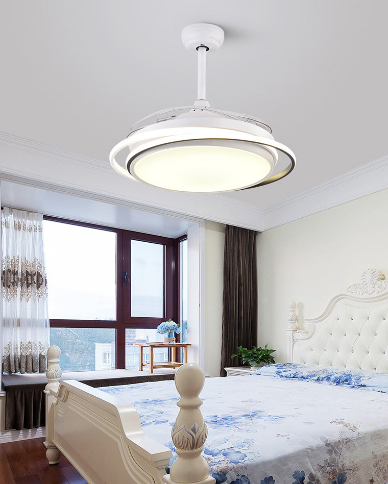 WOMO 42" Retractable Ceiling Fan Chandelier-WM5027