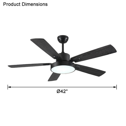 WOMO Minimal Black Ceiling Fan Lamp-WM5028