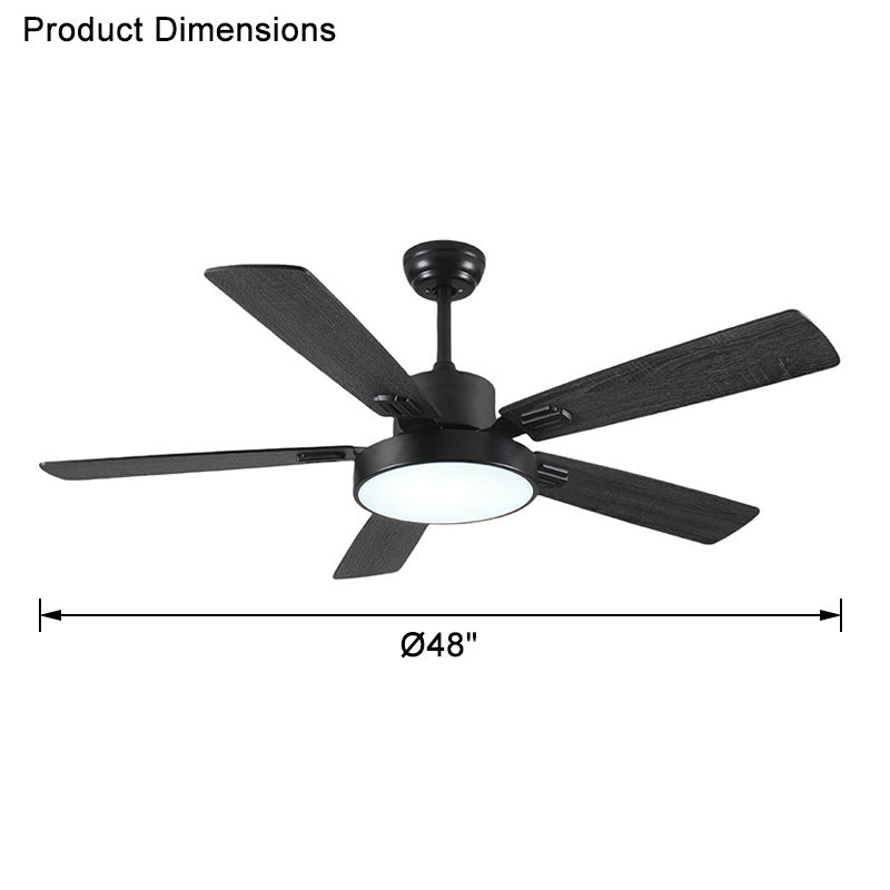 WOMO Minimal Black Ceiling Fan Lamp-WM5028