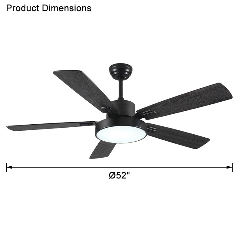 WOMO Minimal Black Ceiling Fan Lamp-WM5028