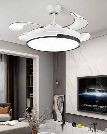 WOMO Modern Retractable Ceiling Fan Lamp-WM5029