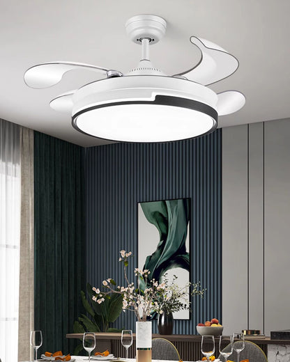 WOMO Modern Retractable Ceiling Fan Lamp-WM5029