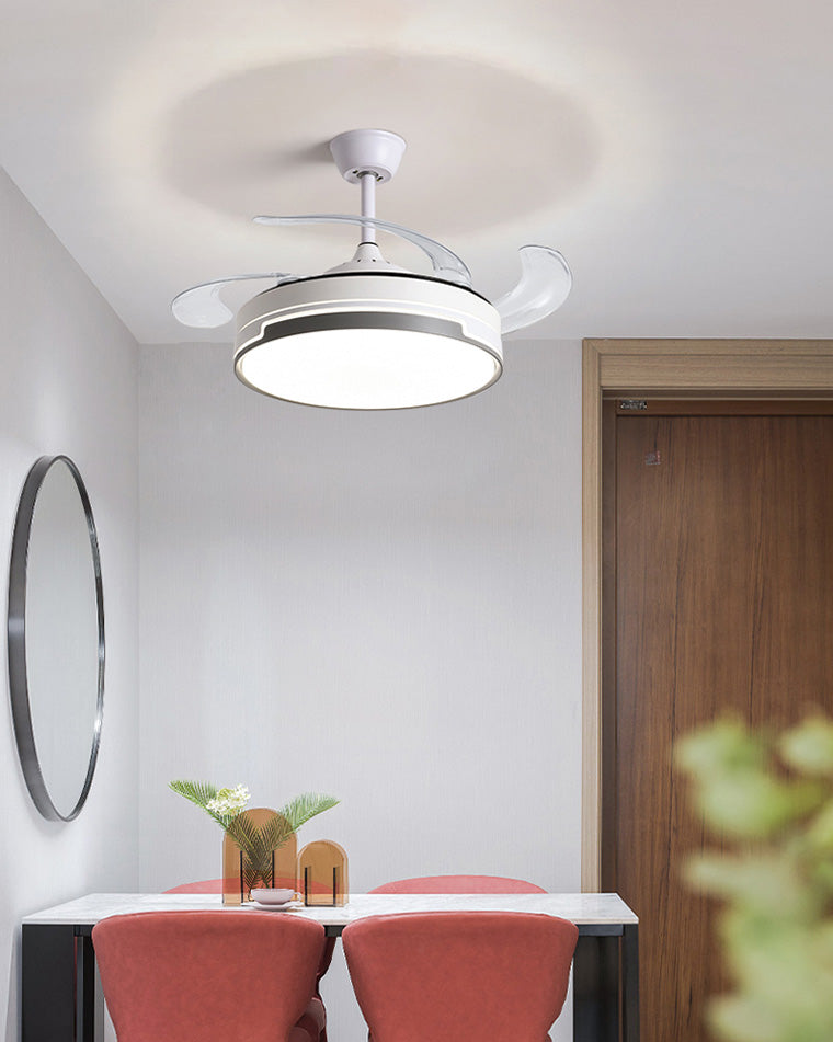 WOMO Modern Retractable Ceiling Fan Lamp-WM5029