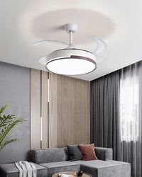 WOMO Modern Retractable Ceiling Fan Lamp-WM5029
