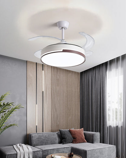 WOMO Modern Retractable Ceiling Fan Lamp-WM5029