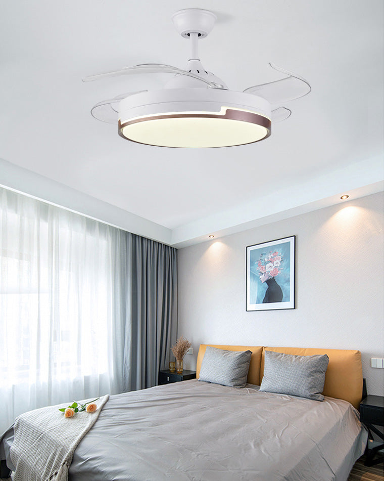 WOMO Modern Retractable Ceiling Fan Lamp-WM5029