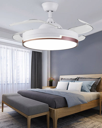 WOMO Modern Retractable Ceiling Fan Lamp-WM5029