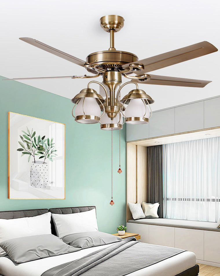 WOMO 52 Vintage Ceiling Fan Chandelier-WM5031