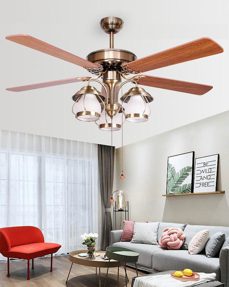 WOMO 52 Vintage Ceiling Fan Chandelier-WM5031