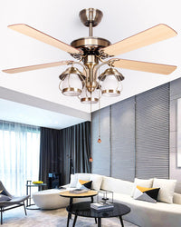 WOMO 52 Vintage Ceiling Fan Chandelier-WM5031
