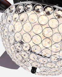 WOMO Vintage Crystal Ceiling Fan Chandelier-WM5033