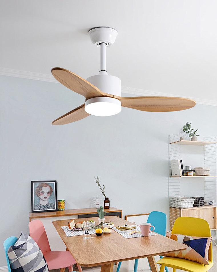 WOMO Mid Century Modern Ceiling Fan Lamp-WM5034