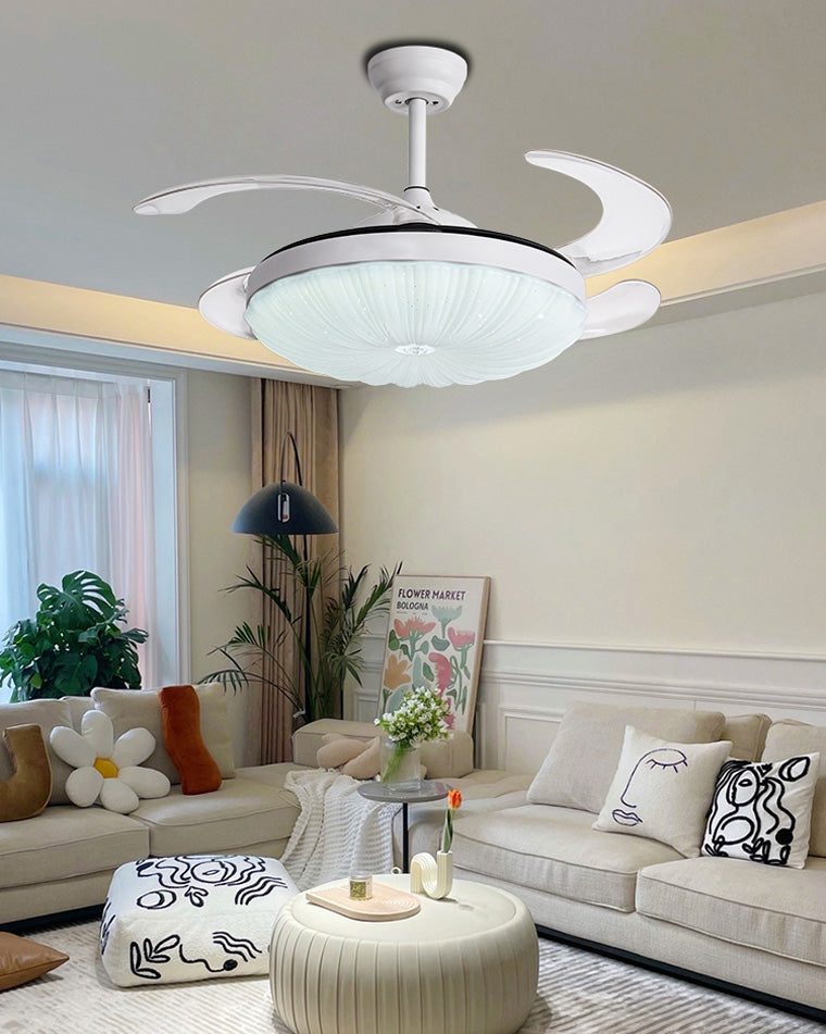 WOMO Bright Retractable Ceiling Fan Lamp-WM5037