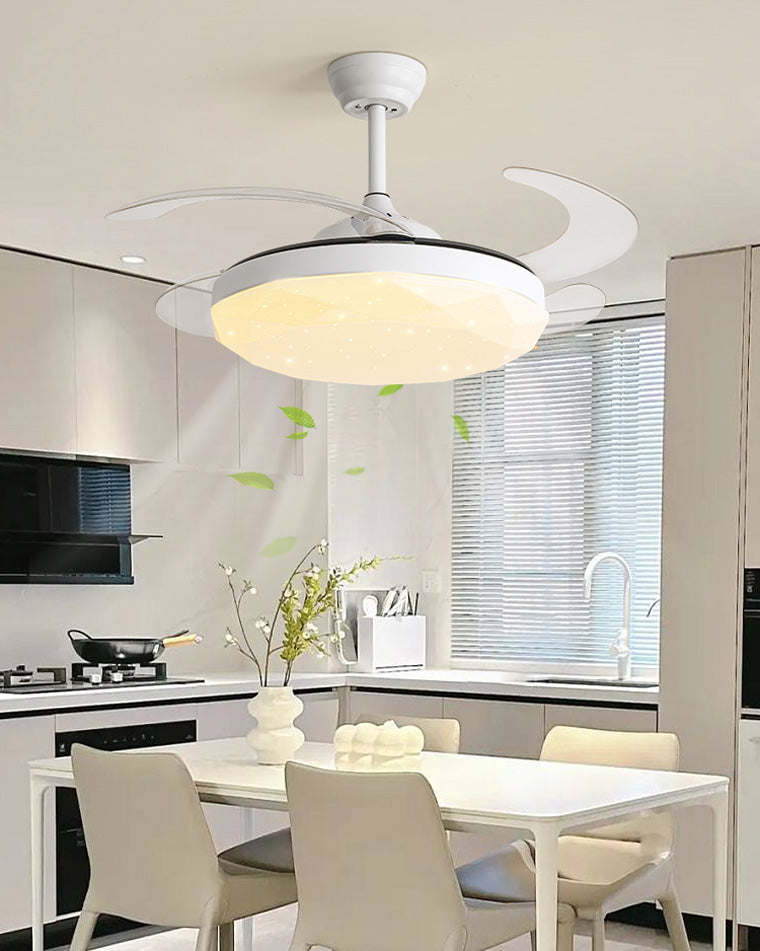 WOMO Bright Retractable Ceiling Fan Lamp-WM5037