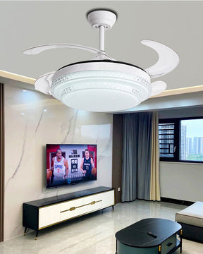 WOMO Hugger Ceiling Fan with Dimmable Light-WM5038
