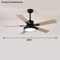 WOMO 5 Blade Modern Wood Ceiling Fan Lamp-WM5039