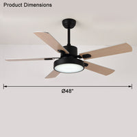 WOMO 5 Blade Modern Wood Ceiling Fan Lamp-WM5039