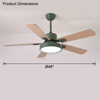 WOMO 5 Blade Modern Wood Ceiling Fan Lamp-WM5039