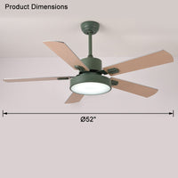 WOMO 5 Blade Modern Wood Ceiling Fan Lamp-WM5039