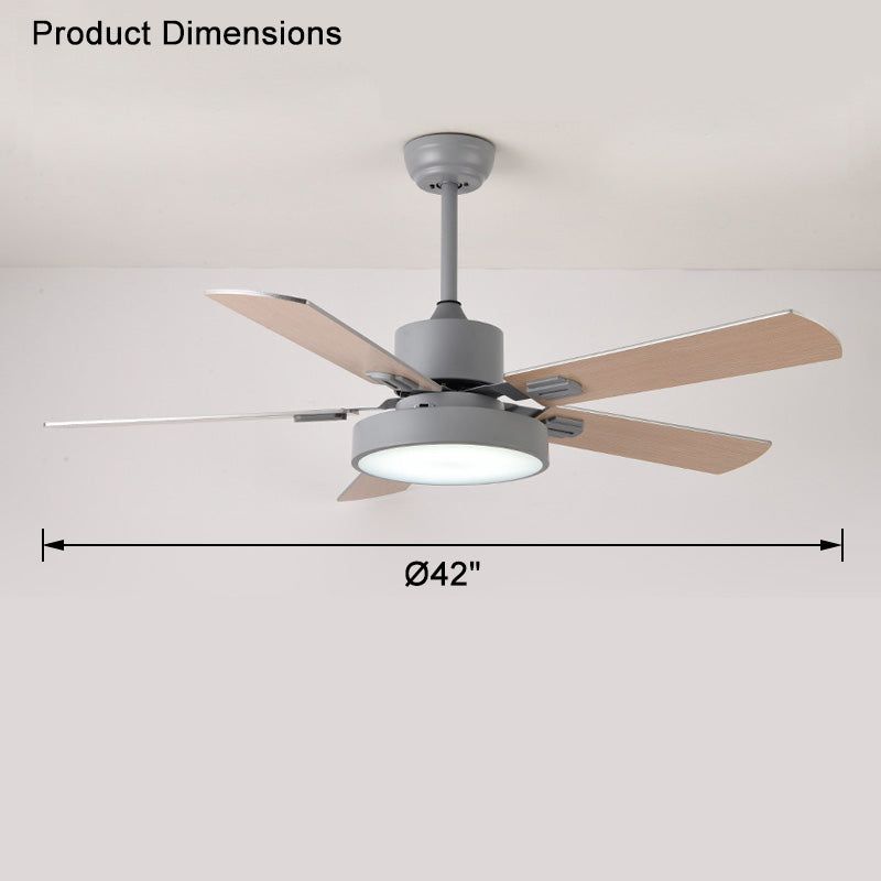 WOMO 5 Blade Modern Wood Ceiling Fan Lamp-WM5039