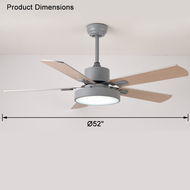 WOMO 5 Blade Modern Wood Ceiling Fan Lamp-WM5039