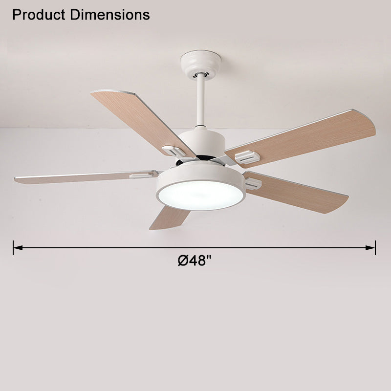 WOMO 5 Blade Modern Wood Ceiling Fan Lamp-WM5039