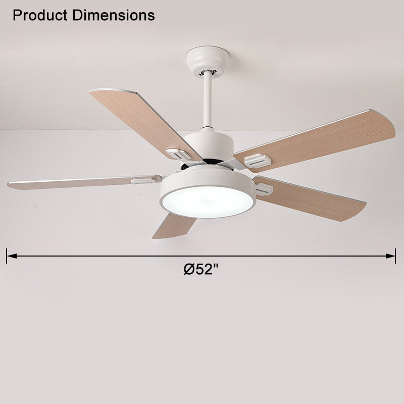 WOMO 5 Blade Modern Wood Ceiling Fan Lamp-WM5039