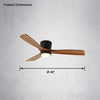 WOMO Large Low Profile Ceiling Fan Lamp-WM5052 thumbnail