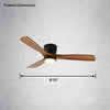 WOMO Large Low Profile Ceiling Fan Lamp-WM5052 thumbnail