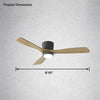 WOMO Large Low Profile Ceiling Fan Lamp-WM5052 thumbnail