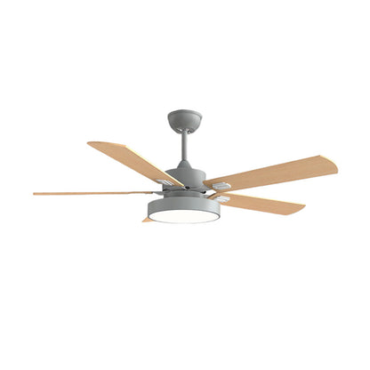 WOMO 5 Wood Blade Ceiling Fan Lamp-WM5054