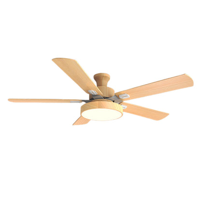 WOMO 5 Wood Blade Ceiling Fan Lamp-WM5054