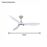WOMO Coastal White Large Ceiling Fan Lamp-WM5055