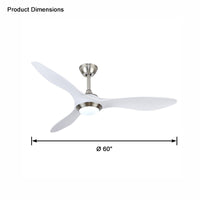WOMO Coastal White Large Ceiling Fan Lamp-WM5055