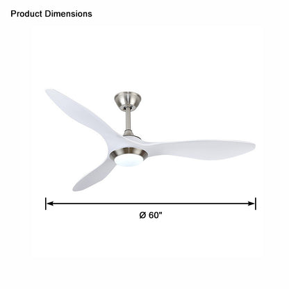 WOMO Coastal White Large Ceiling Fan Lamp-WM5055