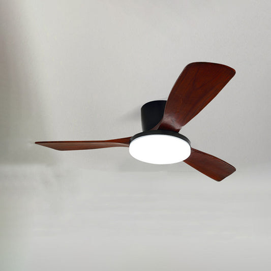 WOMO 3 Wood Blade Low Profile Ceiling Fan Lamp-WM5058