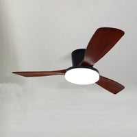 WOMO 3 Wood Blade Low Profile Ceiling Fan Lamp-WM5058