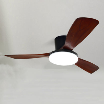 WOMO 3 Wood Blade Low Profile Ceiling Fan Lamp-WM5058