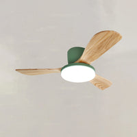 WOMO 3 Wood Blade Low Profile Ceiling Fan Lamp-WM5058