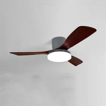 WOMO 3 Wood Blade Low Profile Ceiling Fan Lamp-WM5058