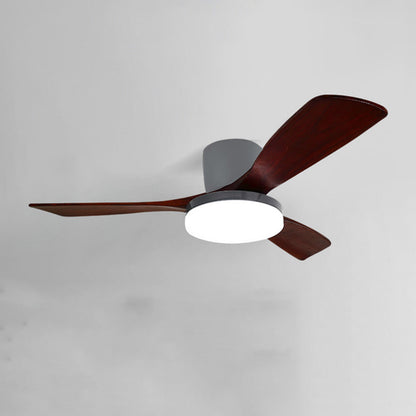 WOMO 3 Wood Blade Low Profile Ceiling Fan Lamp-WM5058