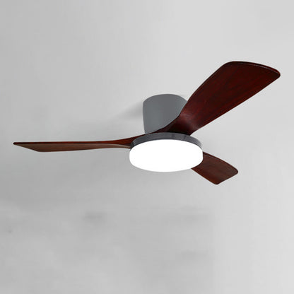 WOMO 3 Wood Blade Low Profile Ceiling Fan Lamp-WM5058