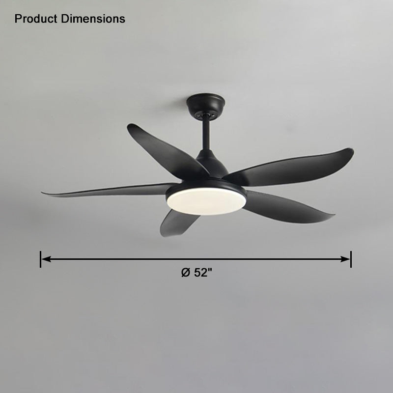 WOMO 5 Blade Contemporary Ceiling Fan Lamp-WM5061