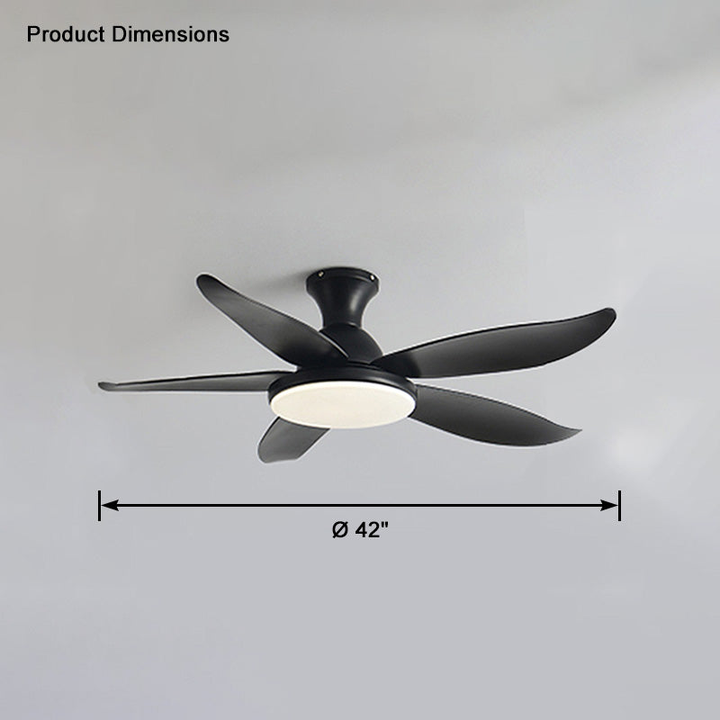 WOMO Low Profile Modern Ceiling Fan Lamp-WM5062