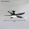 WOMO Low Profile Modern Ceiling Fan Lamp-WM5062 thumbnail