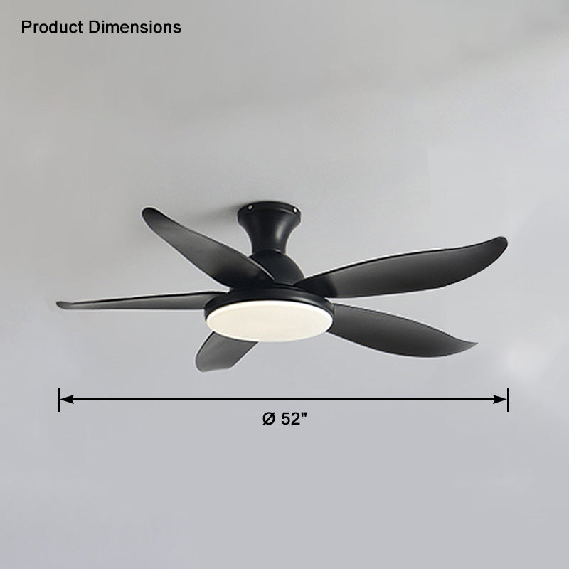 WOMO Low Profile Modern Ceiling Fan Lamp-WM5062